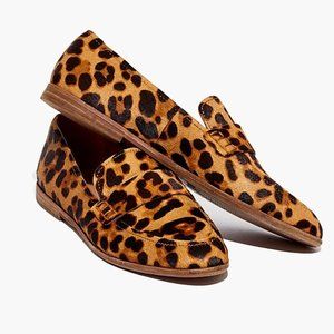Madewell Alex Loafer in Leopard Calf Hair, Size 8.5